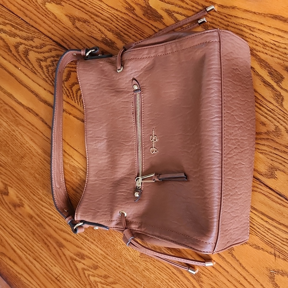 Jessica Simpson Brown Purse with Gold Hardware